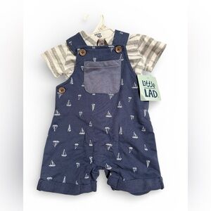 🆕 Little Lad Nautical 2 - Piece Baby Outfit • 0-3M